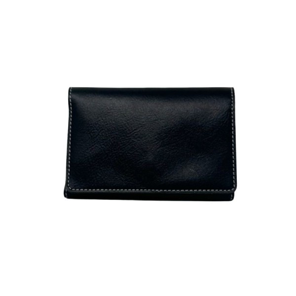 Pilulier hebdo et pochette en cuir noir