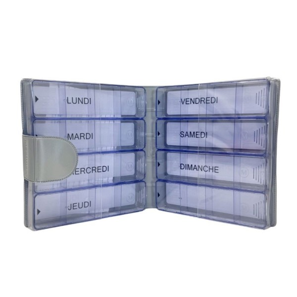 Pilulier hebdomadaire grands traitements, pochette grise