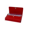 Pilulier semainier et pochette simili rouge