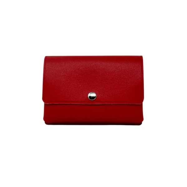 Pilulier semainier et pochette simili rouge