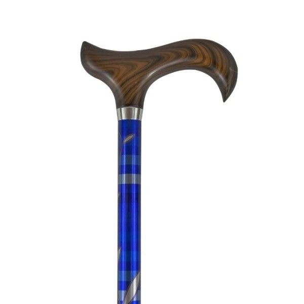 Canne d'aide à la marche réglable, design bleu