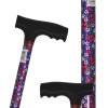 Canne de marche liberty violette, réglable poignée noire