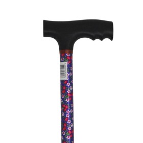 Canne de marche liberty violette, réglable poignée noire