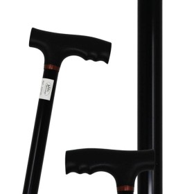 Canne de marche noire réglable en aluminium
