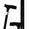Canne de marche noire réglable en aluminium