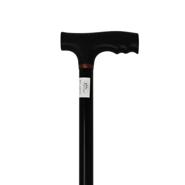 Canne de marche noire réglable en aluminium