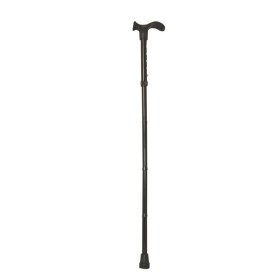 Canne pliante noire ergonomique main droite, dragonne incluse