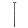 Canne pliante noire ergonomique main droite, dragonne incluse