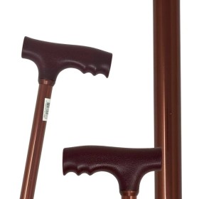 Canne réglable bronze avec poignée ergonomique assortie