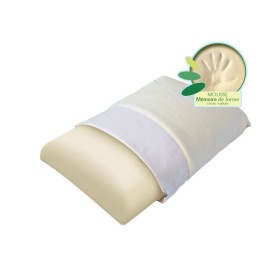 Oreiller mémoire de forme thalasso 60x40, mousse végétale