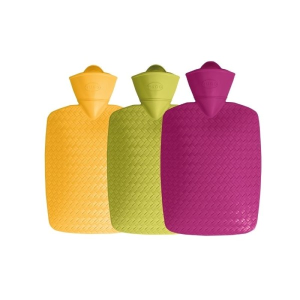 Bouillotte à eau 1,8L tressée colorée thermoplastique