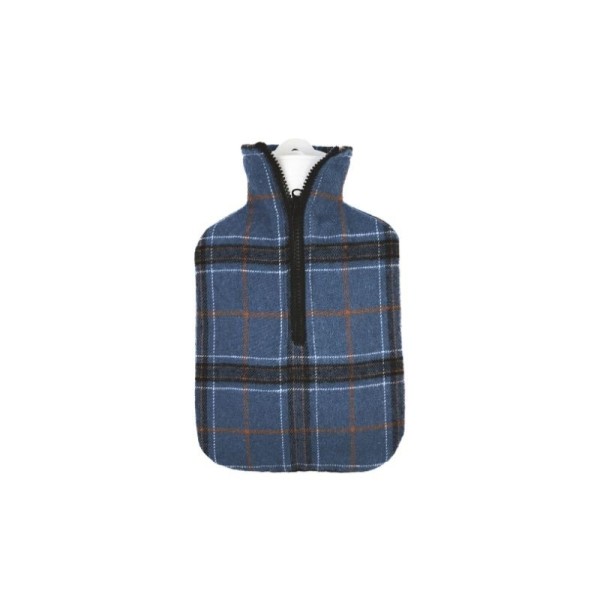 Bouillotte à eau 1,8L housse flanelle écossaise