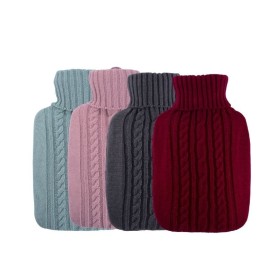 Bouillotte 1,8L housse tricot torsadé douce