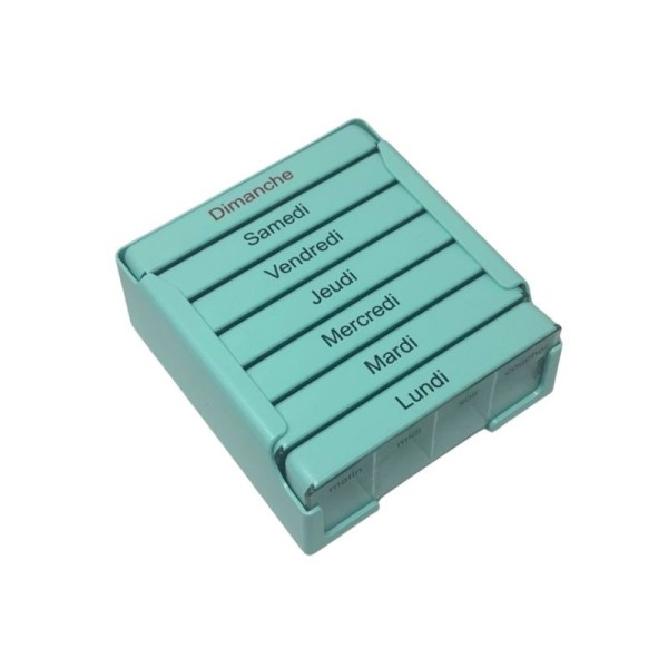 Pilulier semainier medi-7 turquoise