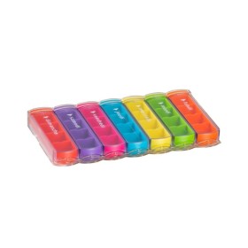 Pilulier hebdomadaire coloré et compact